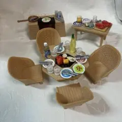 シルバニアファミリー　シーフードレストラン風 テーブルセット色々