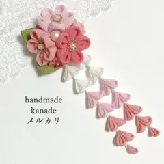 お花の髪飾りorブローチ❀つまみ細工