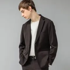 超高級★極美品◎テーラードジャケット　ダークブラウン　CITY　S