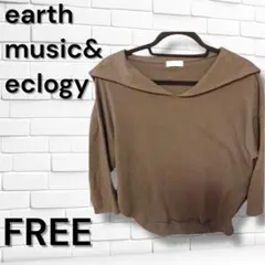earth music&eclogy 　レディース　長袖カットソー　フリーサイズのサムネイル