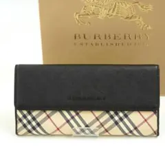 ✨新品未使用✨　BURBERRY 長財布　ノバチェック　フラップ　エンボス