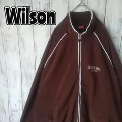 Wilson ジャージ ベロア ブラウン リブライン パイピング M 刺繍ロゴのサムネイル