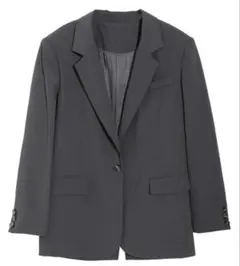 ダークグレー テーラードジャケット シングルボタン