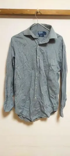 【珍品】Polo by Ralph Lauren グレー 長袖シャツ