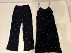 刺繍入りキャミワンピースとパンツセット