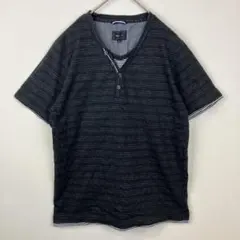 MALE & CO. ボタン付きブラックTシャツ Mのサムネイル