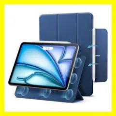 M03027　ESR iPad Air 11インチ ケース マグネット ネイビー