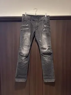 BALMAIN バルマン T529 B406 バイカー ダメージ デニム パンツ - メルカリ