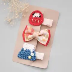 【3点セット/送料込み/匿名配送】ヘアクリップ　ヘアピン　ベビー　キッズ　お正月