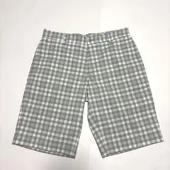 NIKE GOLF ショートパンツ　チェック柄　白/グレー　サイズL