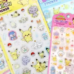 韓国限定 ポケモン シール 正規品 4枚セット ポケピース ぷくぷくシール 韓国