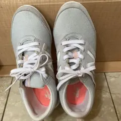 new balance スニーカー　ニューバランス　グレー　ピンク　24.5