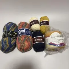 opal2玉他　毛糸 全6玉セット