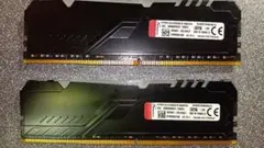 Kingston HyperX FURY DDR4RBG メモリ 合計16GBのサムネイル
