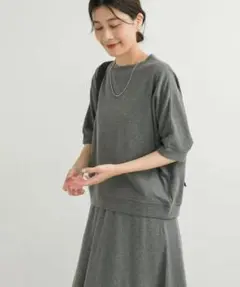 新品◆DOORS◆モダールコットンドルマン裏毛プルオーバー《TOPGRAY》