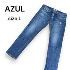 AZUL アズール デニム ダメージ ジーパン レディース スリム L