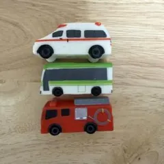ソフビ のりもの 消防車 救急車 バス お家縁日 のりものすくい ぷかぷか