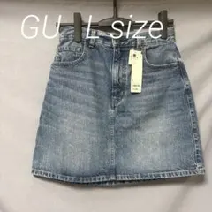 新品タグ付　GU デニムミニスカート　L sizeのサムネイル