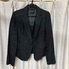 紺ツイードジャケットと白紺ドレスセット