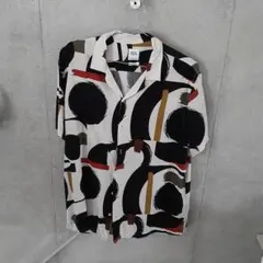 ZARA メンズ 半袖シャツ 総柄 リラックスフィット XLのサムネイル