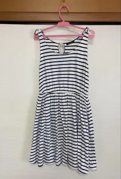 【美品】INGNI ボーダー ワンピース Mサイズ 綿100% ノースリーブ