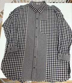 チェック柄長袖チュニック