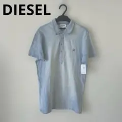 DIESEL ブリーチ加工 ポロシャツS・シルバー鉄ロゴ・5600円タグ付きのサムネイル