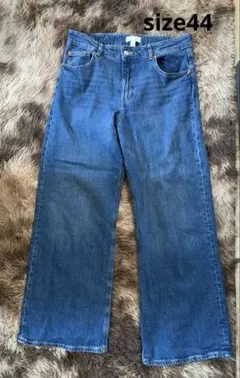 ✨美品✨H&M ワイドハイデニム　ブルー　サイズ44