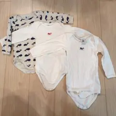 PETIT BATEAU 長袖ロンパース 3枚セット 18m/81cmのサムネイル
