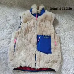 femme fatale ラビットファーベスト ベージュ サイズ1