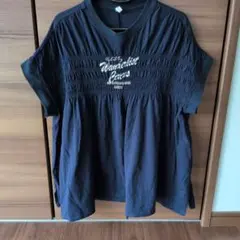 LUPILIEN 半袖Tシャツ ネイビー シャーリングのサムネイル