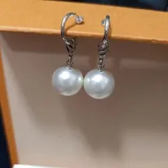 ホワイトパール フックタイプ イヤリング