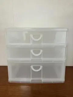 半透明プラスチック製小物収納ボックス　 高32㎝✖️幅34.5㎝✖️奥25.5㎝