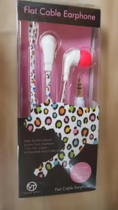 VERTEX STYLE イヤホン ヒョウ柄マルチ FlatCable