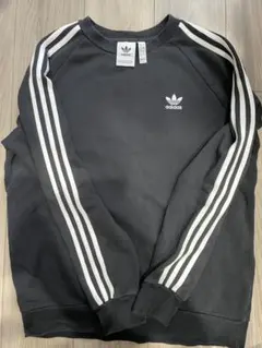 adidas ブラック トレーナー Lサイズ 3本ライン