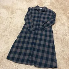 秋冬色シャツワンピース難あり