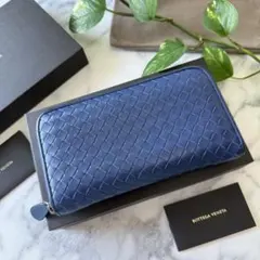 永*也様 ボッテガヴェネタ　イントレチャート　二つ折り財布　プライマリーブルー 永*也様 ボッテガヴェネタ イントレチャート 二つ折り財布