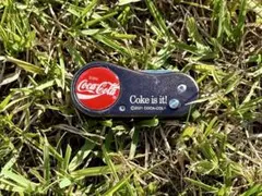 COCACOLA 折りたたみ式ワンプッシュ グリーンフォーク (美品)