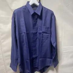 メンズ 長袖シャツ ネイビー LL ビッグサイズ