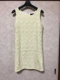 膝丈ワンピース MERCURYDUO 黄色 ミニ　レース　ワンピ  チュニック