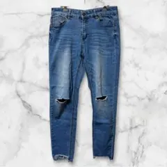 【大特価‼️】レトロガール パンツ デニム ストレッチあり ダメージデニムのサムネイル