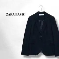【ザラベーシック】スペイン製✨️ブラックテーラードジャケット フォーマル 綺麗めのサムネイル