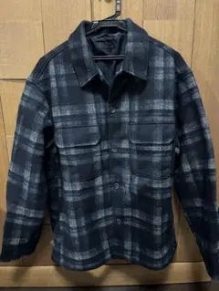 ネイビー グレー チェック柄 ネルシャツ　UNIQLO