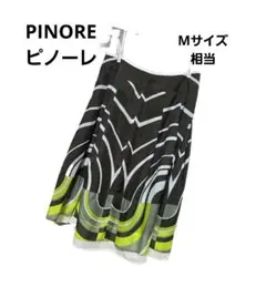 PINORE ピノーレ フレアスカート 幾何学模様 ダークブラウン M相当のサムネイル