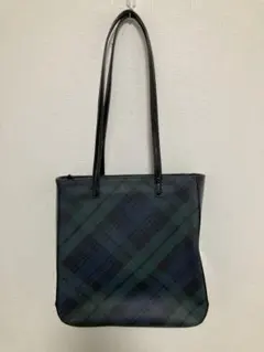 【美品】希少 ラルフローレン トートバッグ ブラックウォッチ PVCレザー 緑色