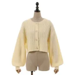 axes femme POETIQUE モヘアショートニットカーディガン