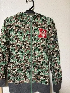 カモフラージュ迷彩柄キッズパーカー150