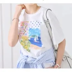 Chesty チェスティ　フラワーナポリTシャツ　半袖　フリー　ホワイト　未使用