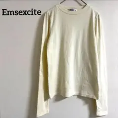 【エムズエキサイト】EMS ニット セーター 薄手 M　アイボリーホワイト　白