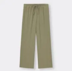 GU♡リブプルオンパンツ S オリーブ
